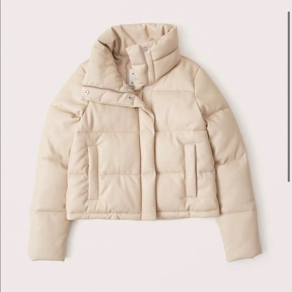 ABERCROMBIE & FITCH VEGAN MINI PUFFER